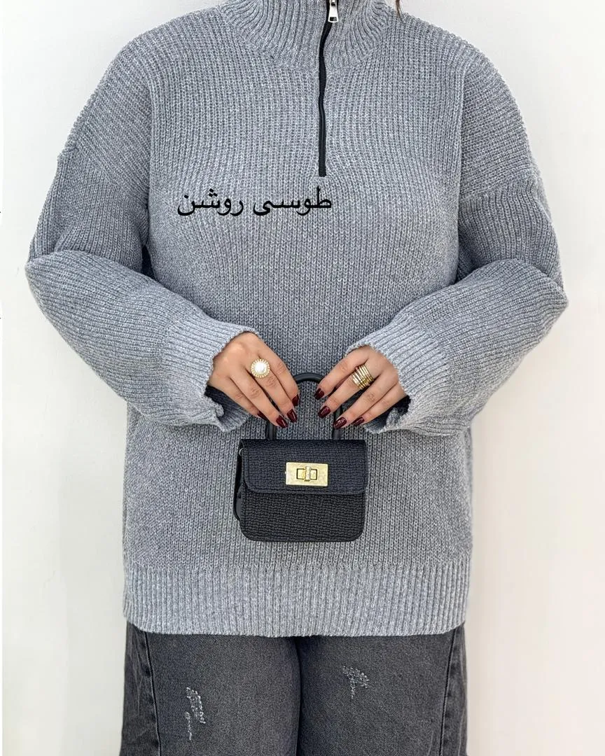 بافت نیم زیپ زنانه کد Hَ544