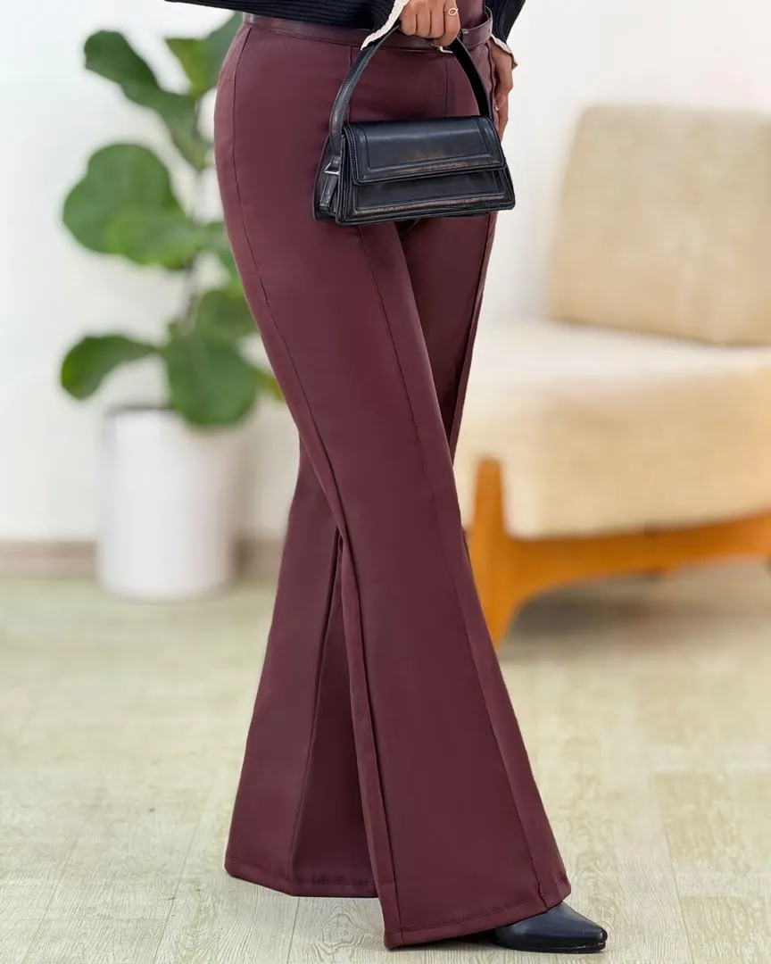 شلوار چرم بغل زیپ دار کد h495