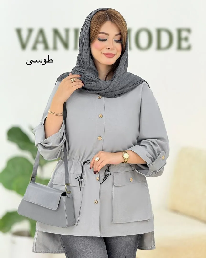 مانتو آستین گت دار کد h378