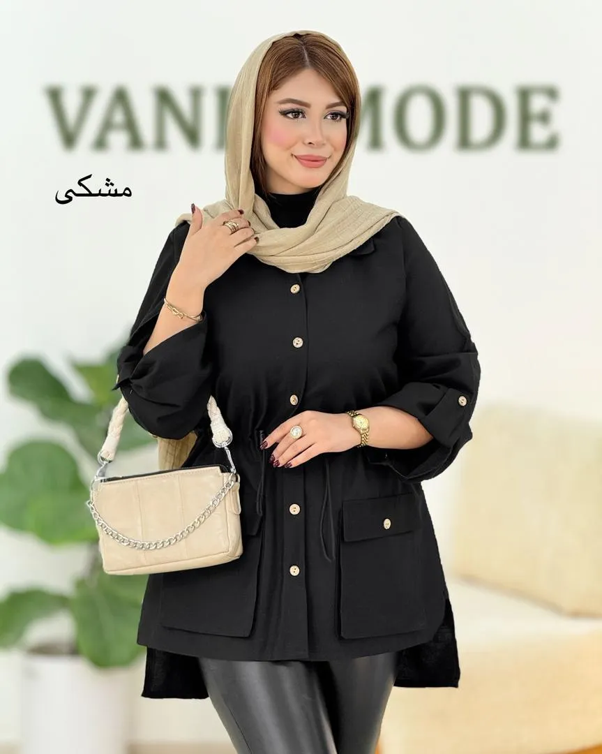 مانتو آستین گت دار کد h378