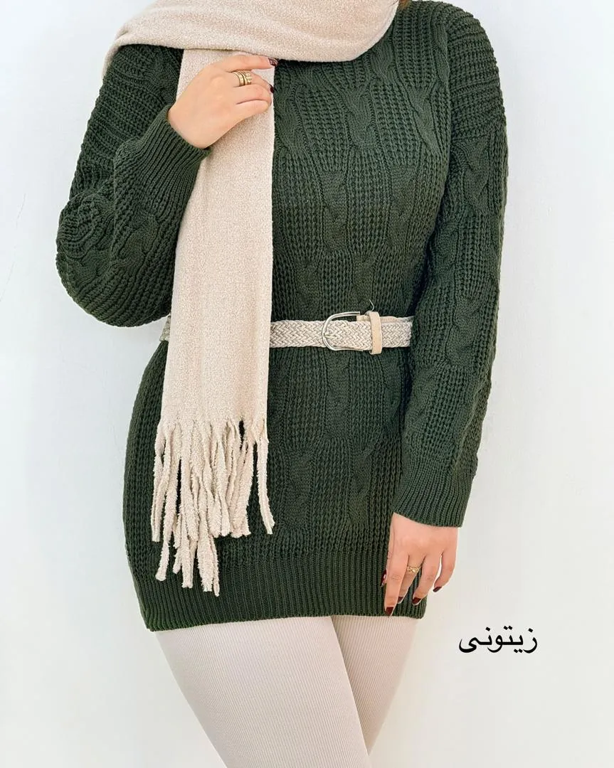 بافت یقه گرد سرشانه افتاده کد h522