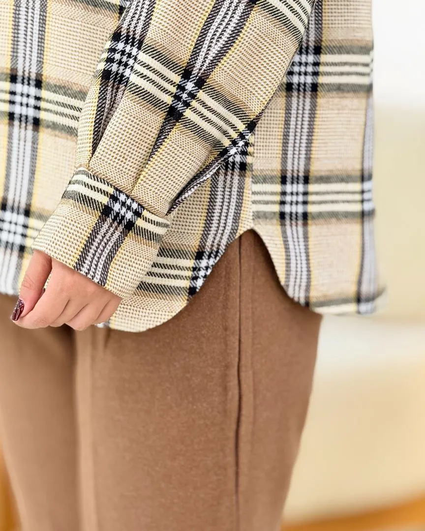 شکت چهار خونه آستین چین دار کد H618