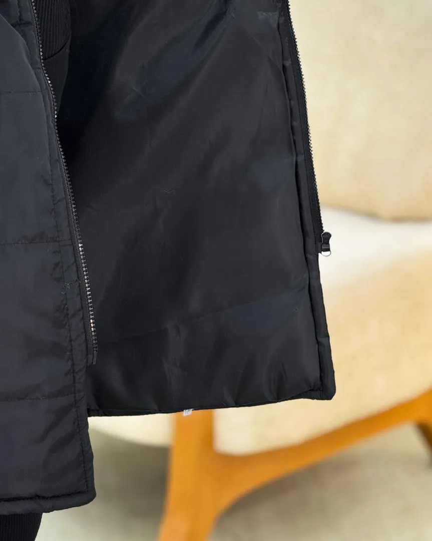 کاپشن مموری آستین چرم کد H559