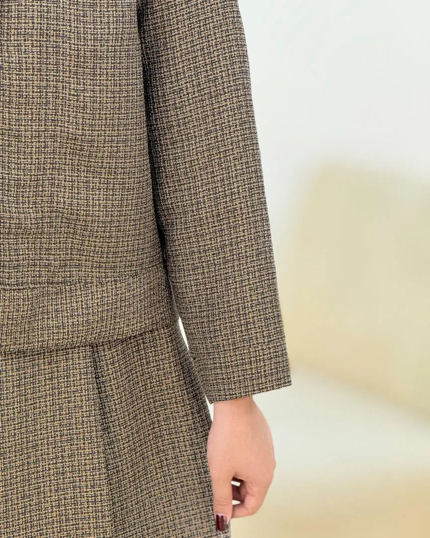 کت دامن جلو پیل دار زنانه کد h637