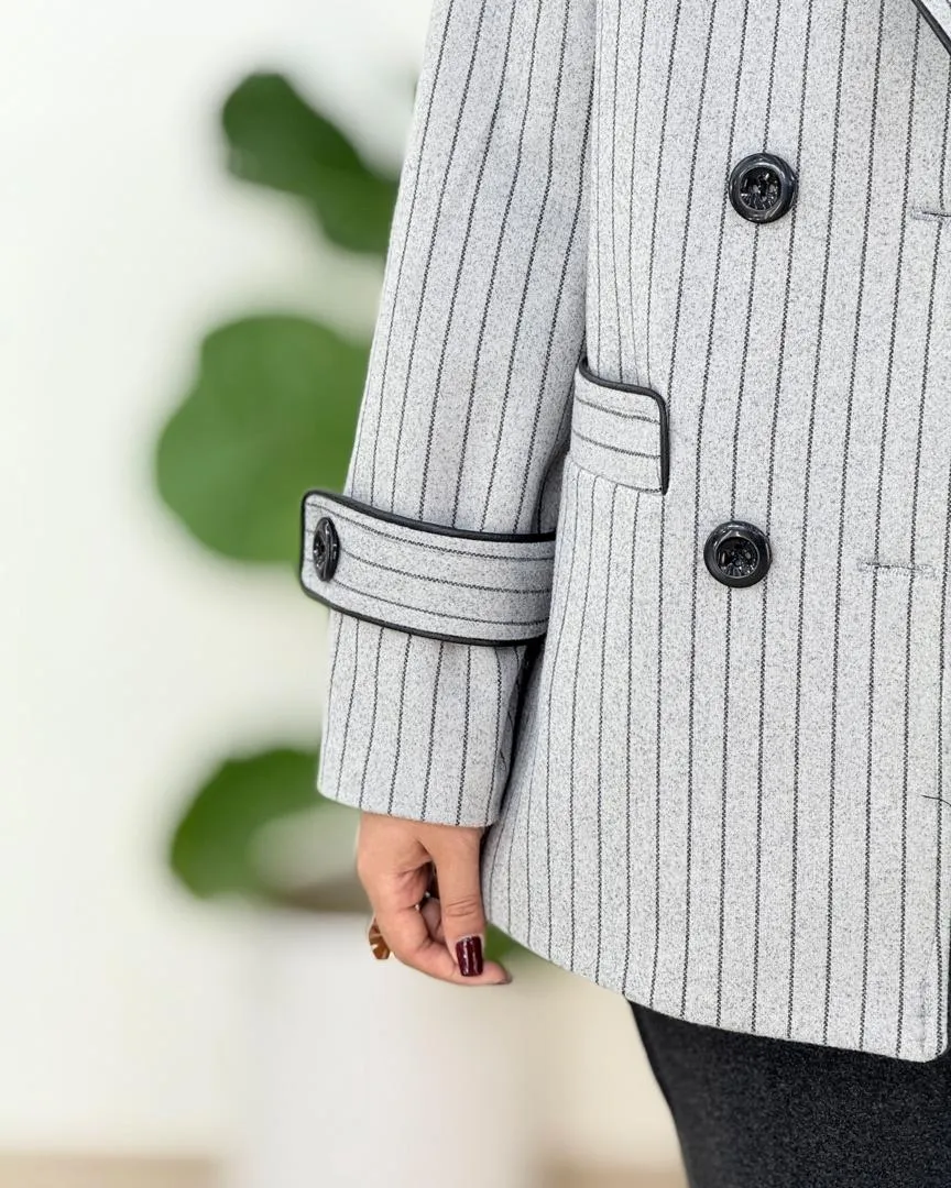 پالتو فوتر جلو دکمه خور آستر دار کد h621