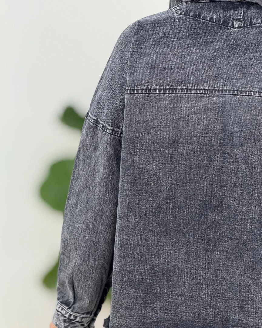 مانتو جین پایین ریش کد H539