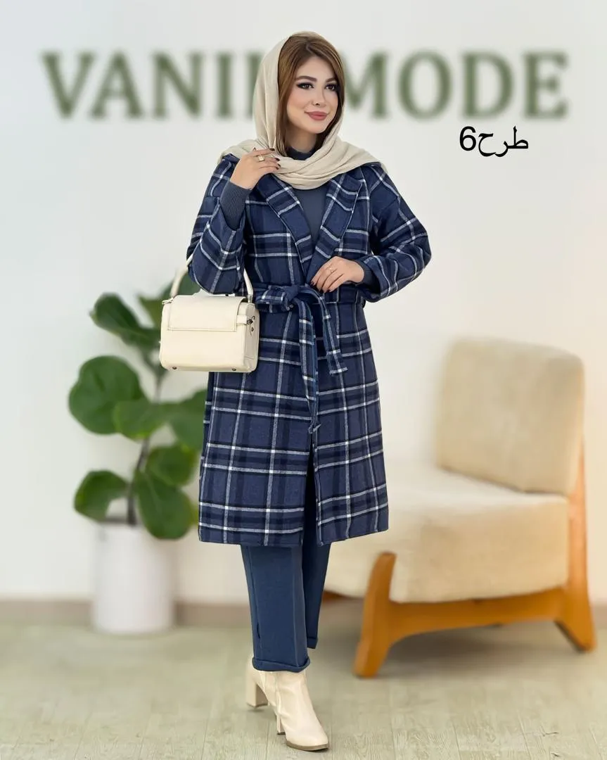 پالتو پشمی جلو باز کد H607