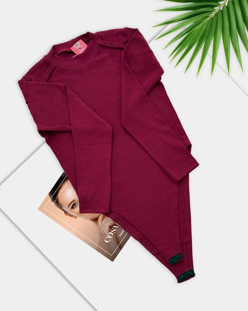 بادی یقه سه سانت سرشونه بافت کد h547