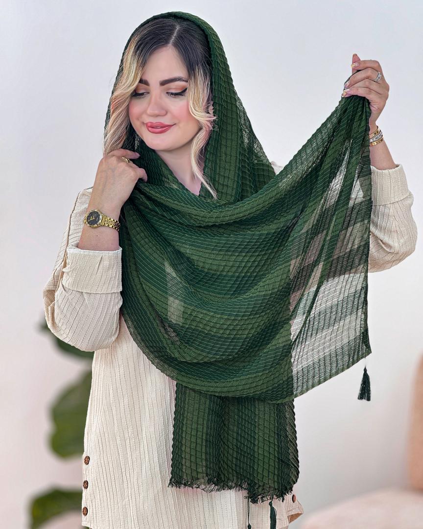 شال حصیری منگوله دار کد h174