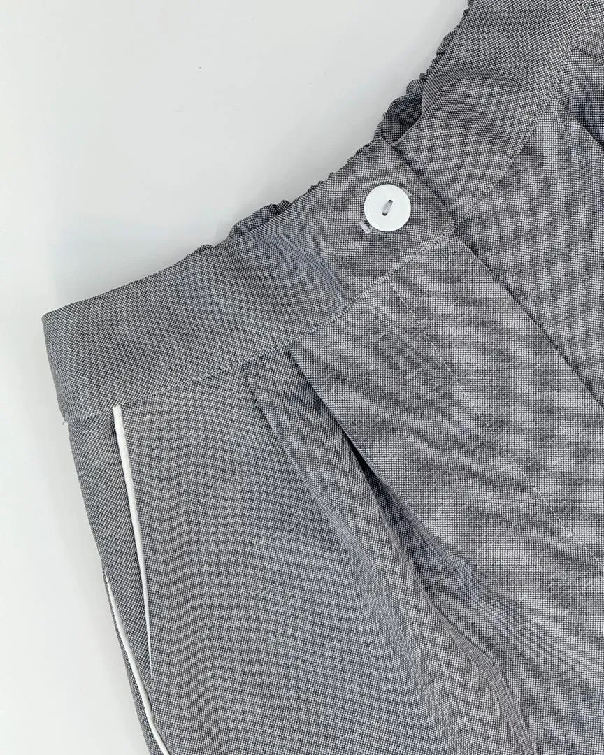 بلوز دو تیکه و شلوار پیلی دار کد h679