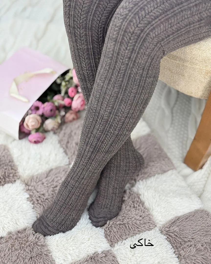 جوراب شلواری گندمی کد H419