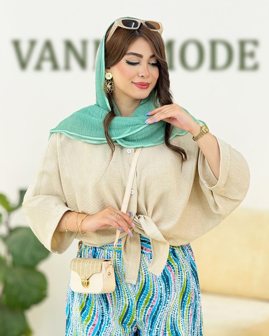 شومیز گره ای شانتون صوفیا کد h132