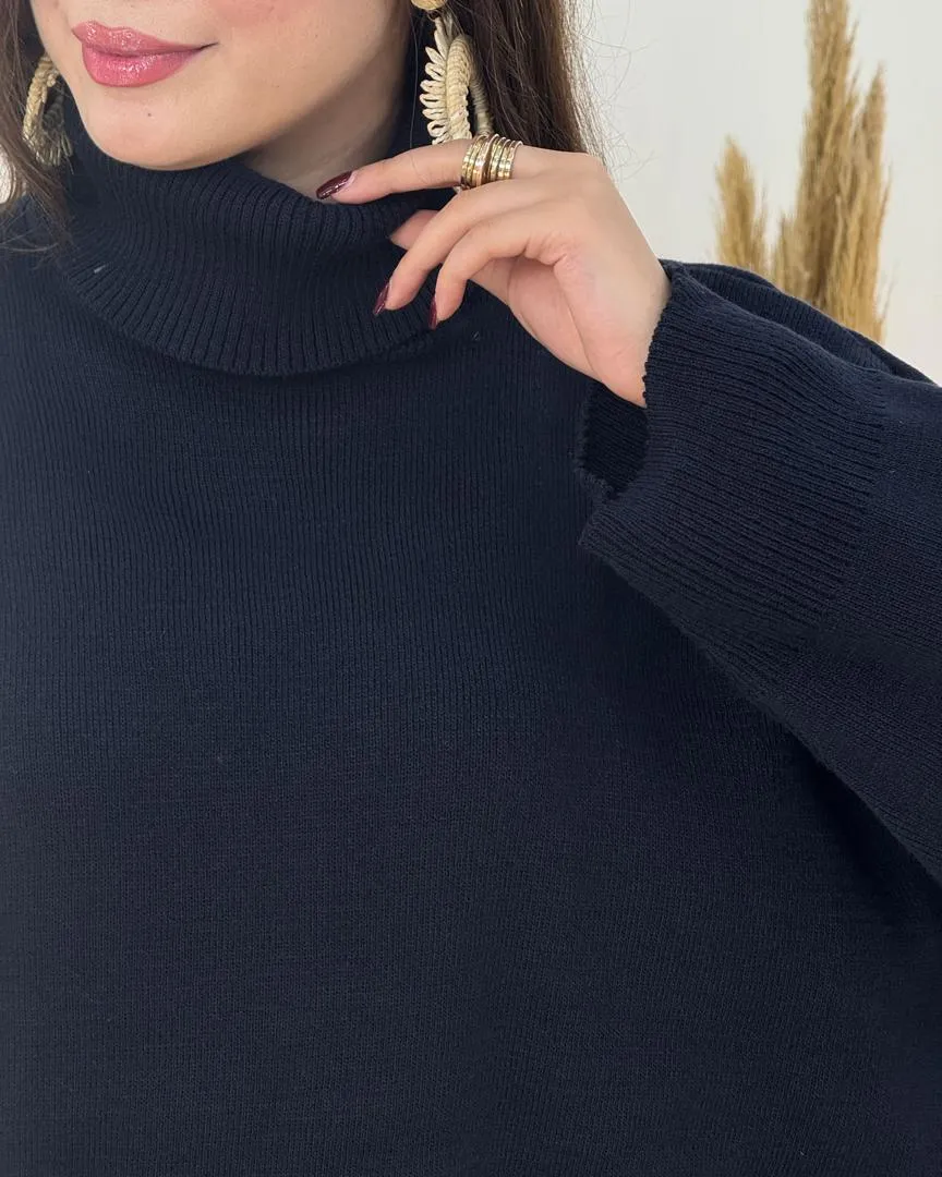 بلوز بافت یقه اسکی زنانه کد h674