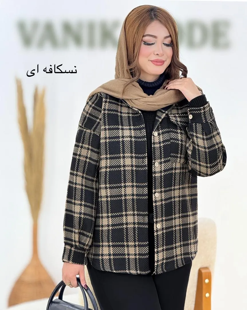 کت چهارخونه پشمی اکریلیک