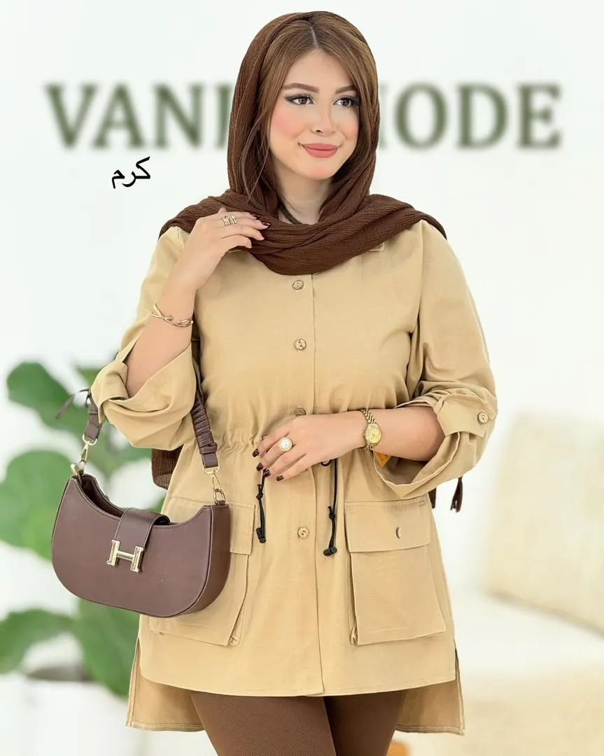 مانتو آستین گت دار کد h378