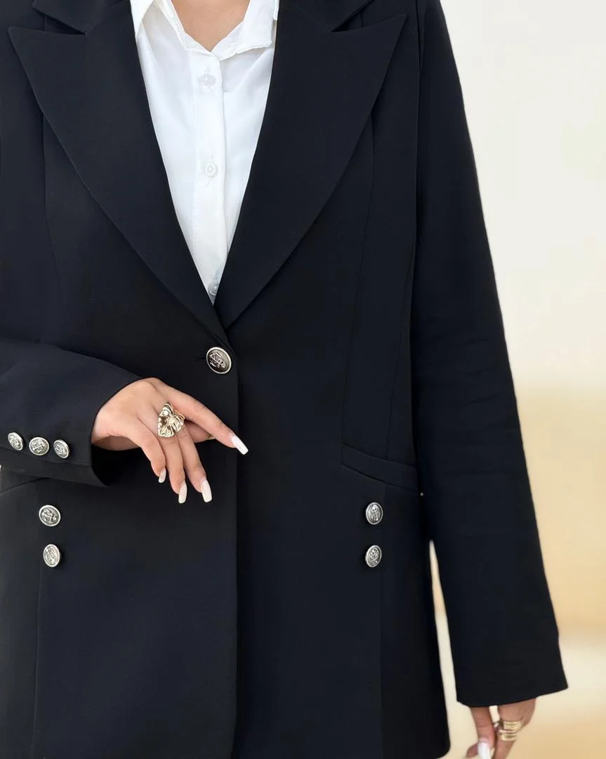 کت یقه انگلیسی و شلوار دمپا h340