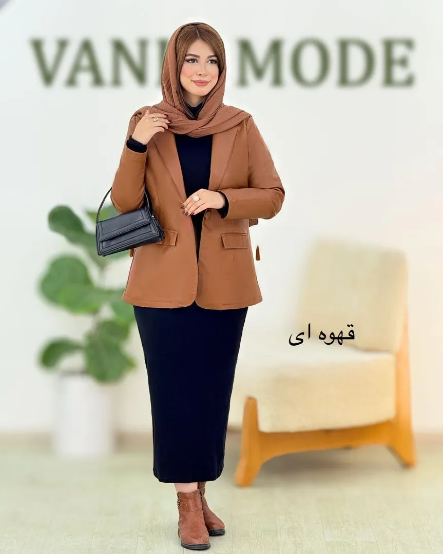 کت چرم آستردار جلو جیب کد H589