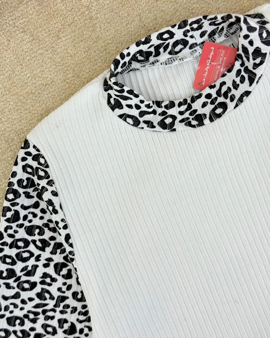 بلوز فانریپ آستین پلنگی کد h643