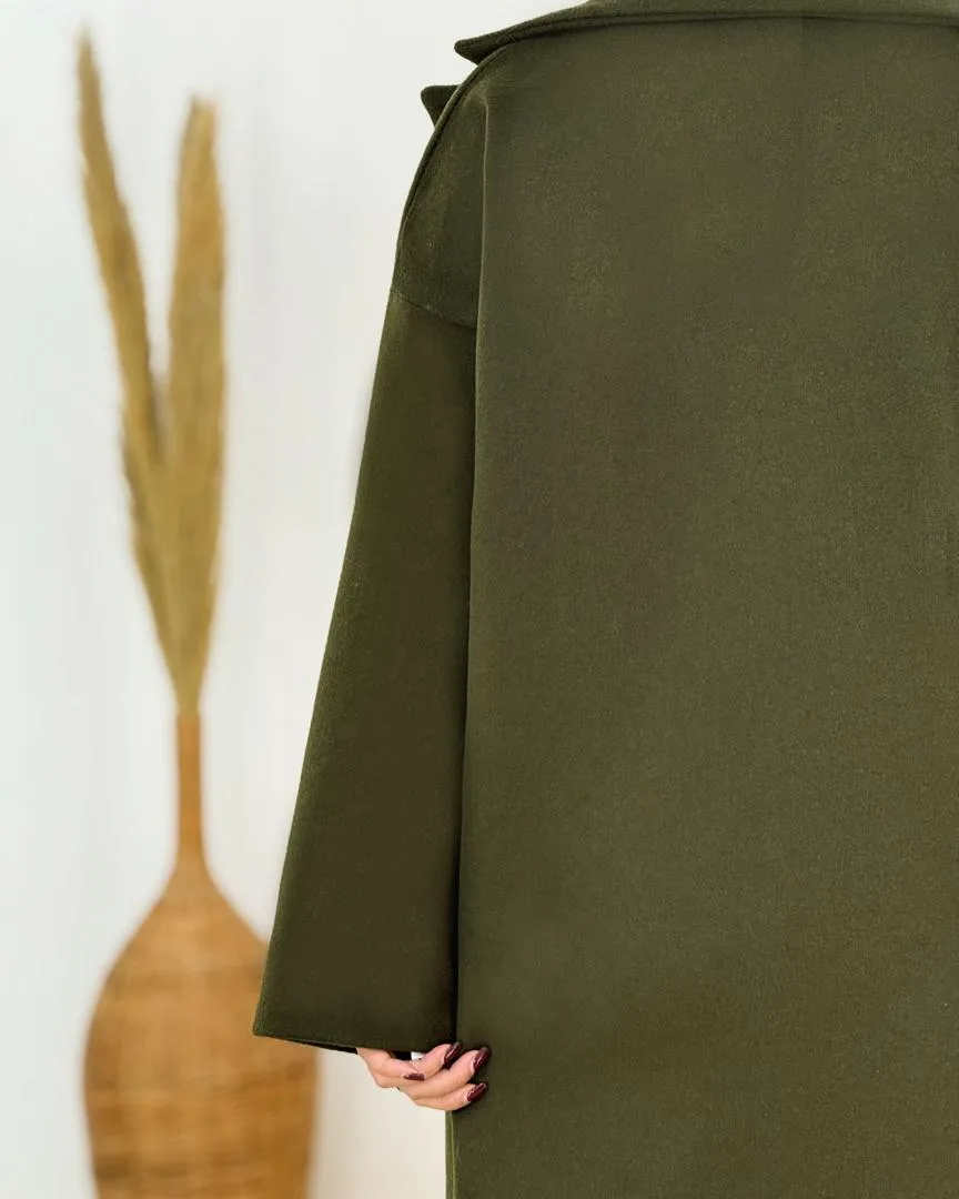 پالتو فوتر بلند جیب دار کد h678