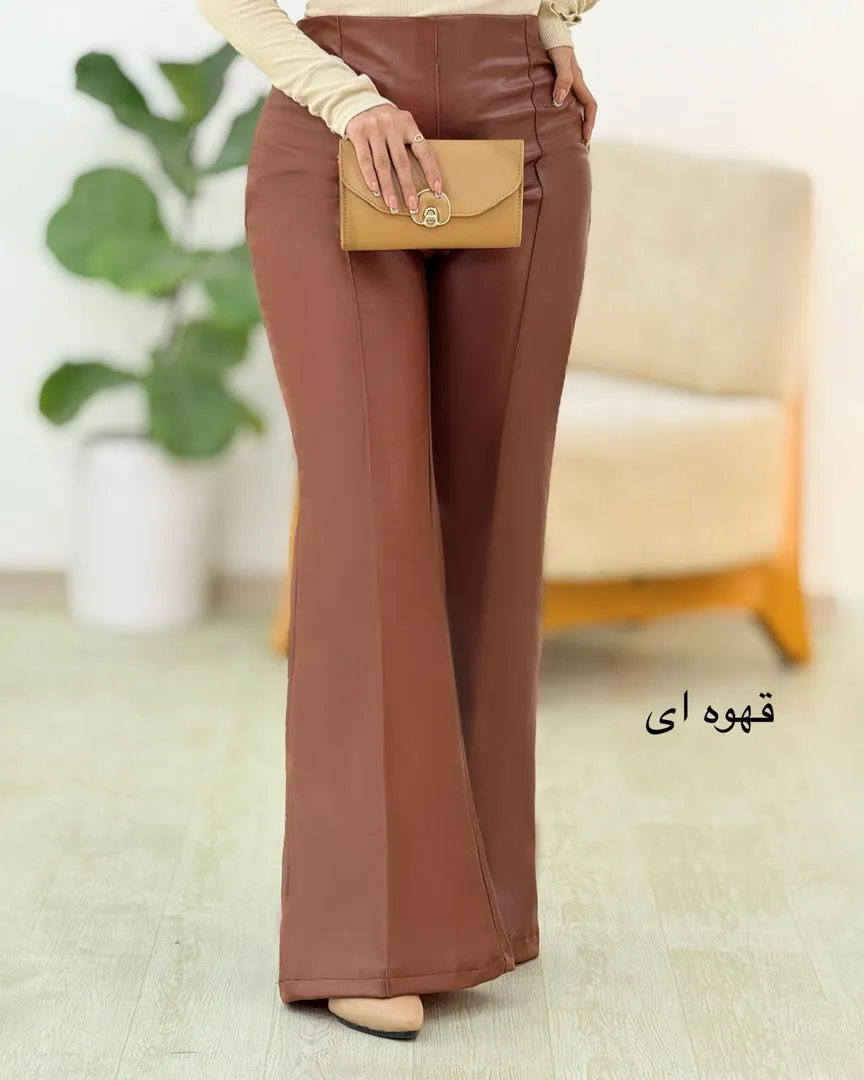 شلوار چرم بغل زیپ دار کد h495