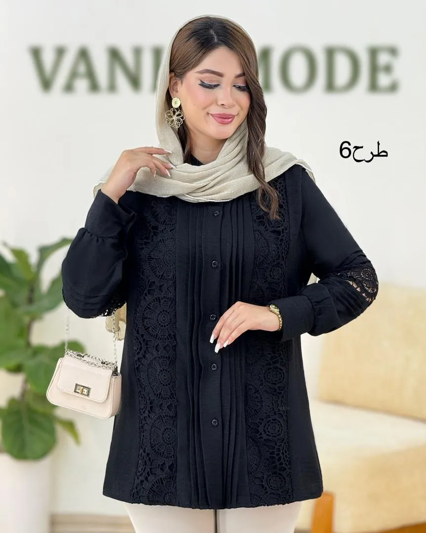 شومیز عروسکی گیپوردار کد g823