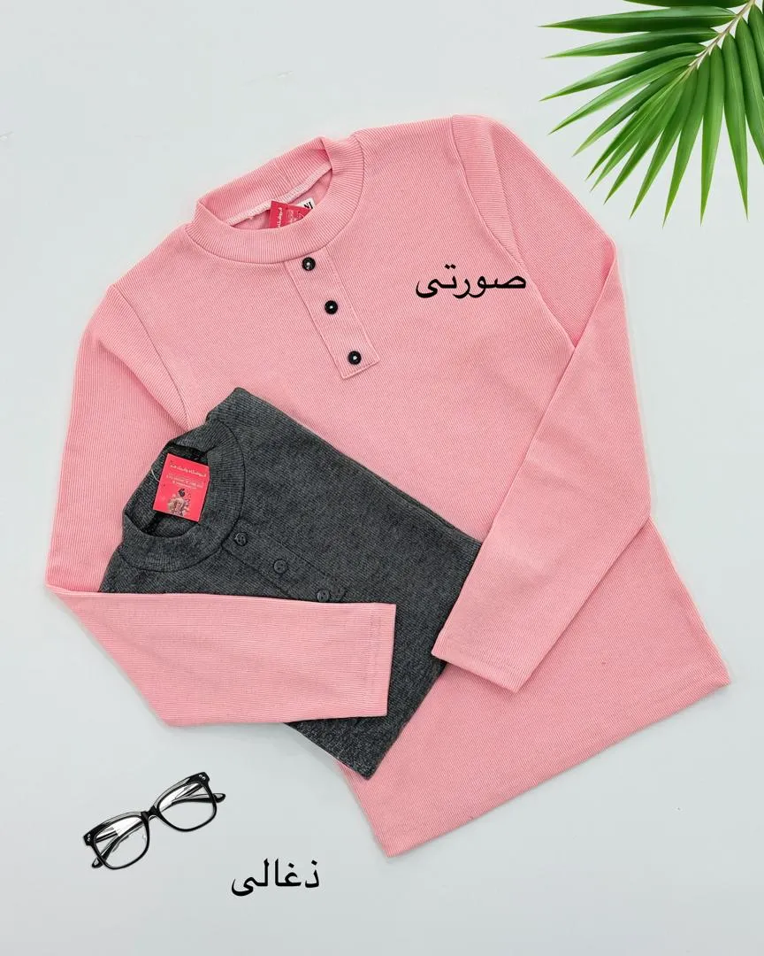 بلوز سه دکمه یقه گرد فانریپ کد h402