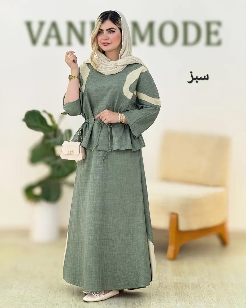 شومیز دامن شانتون ژاکارد کد h3