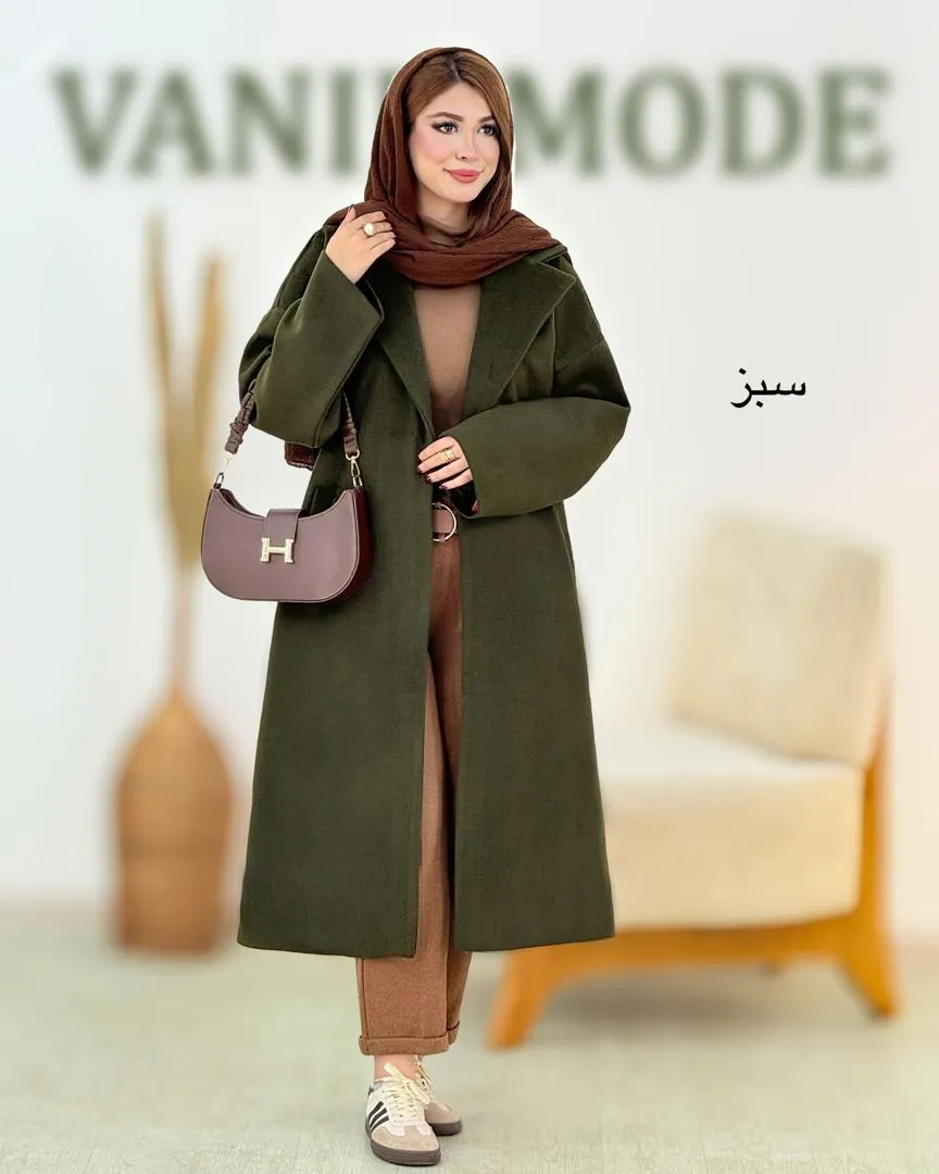 پالتو فوتر بلند جیب دار کد h678