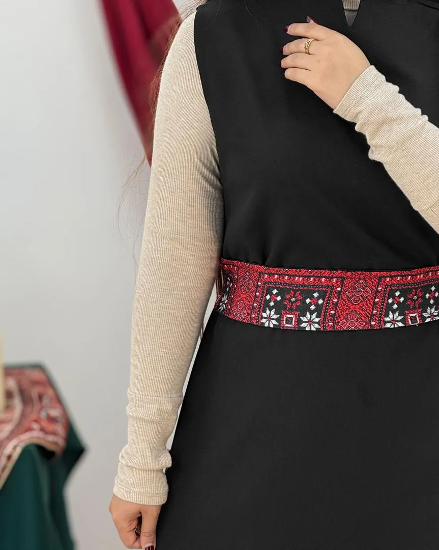 ست کت سارافون کمربنددار زنانه کد h703