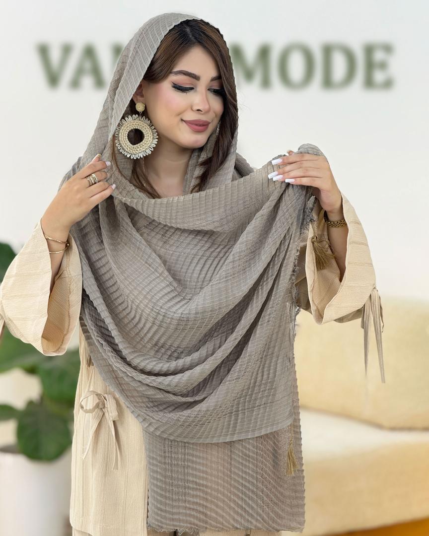 شال حصیری منگوله دار کد h174