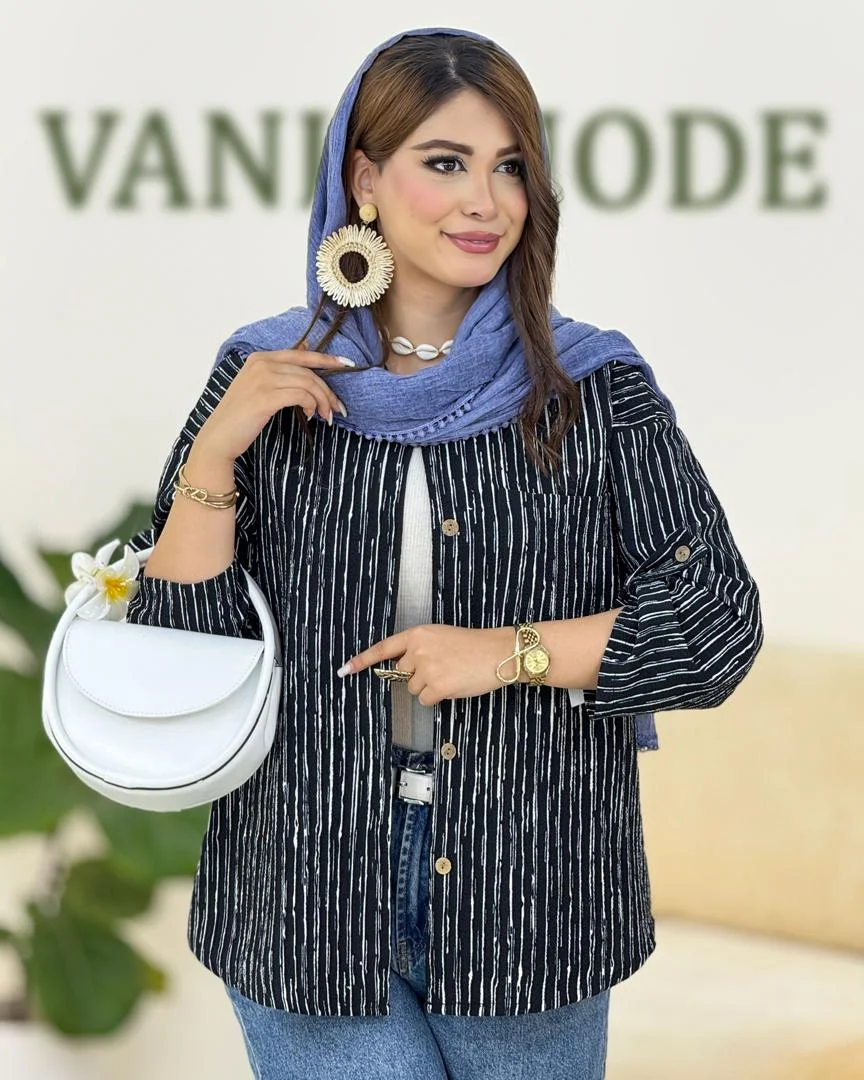 شومیز پری پفکی راه راه کدH334