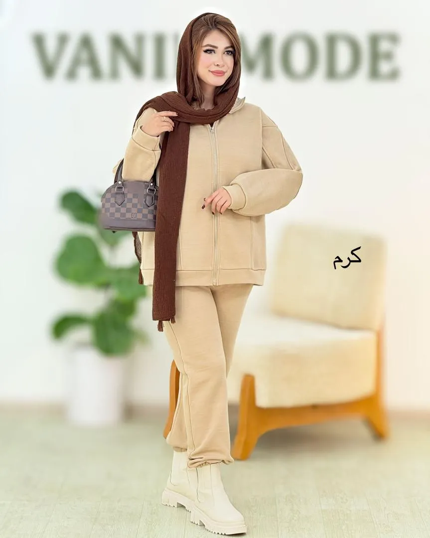 ست دورس شلوار جلو زیپ دار کد h583