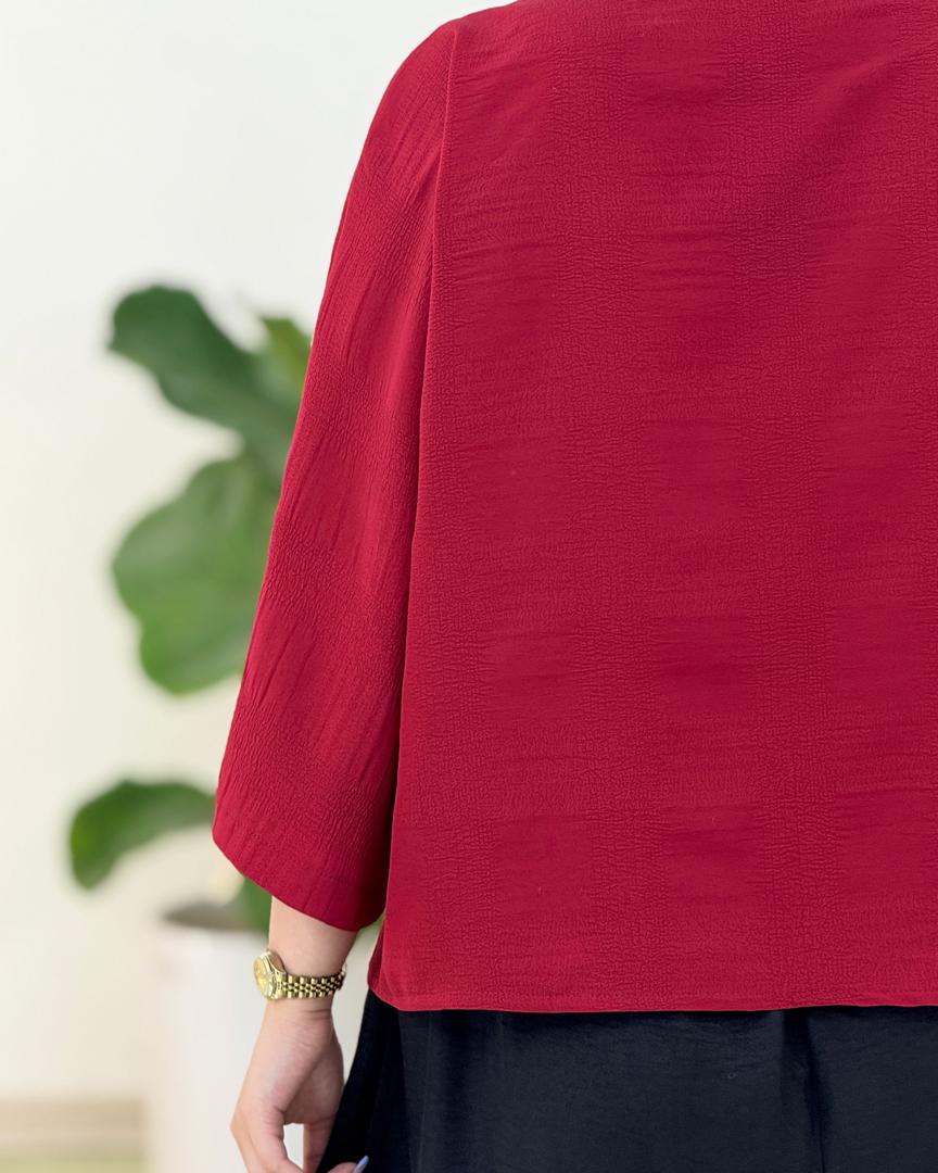 شومیز گره ای دکمه نما کدh208