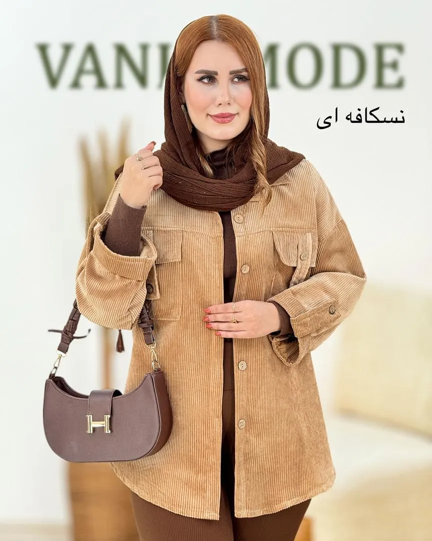 شومیز صلیبی جلو جیب مخمل کد h729