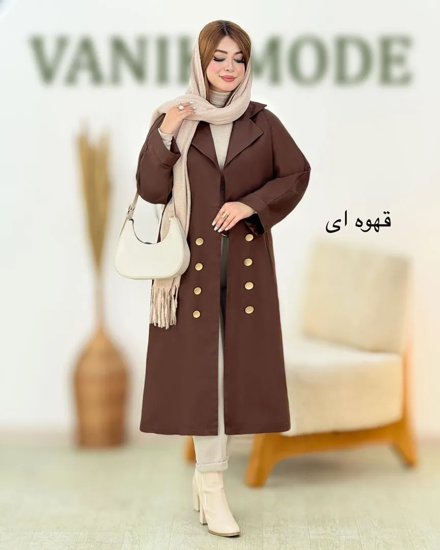 مانتو بلند جیب دار کد h738