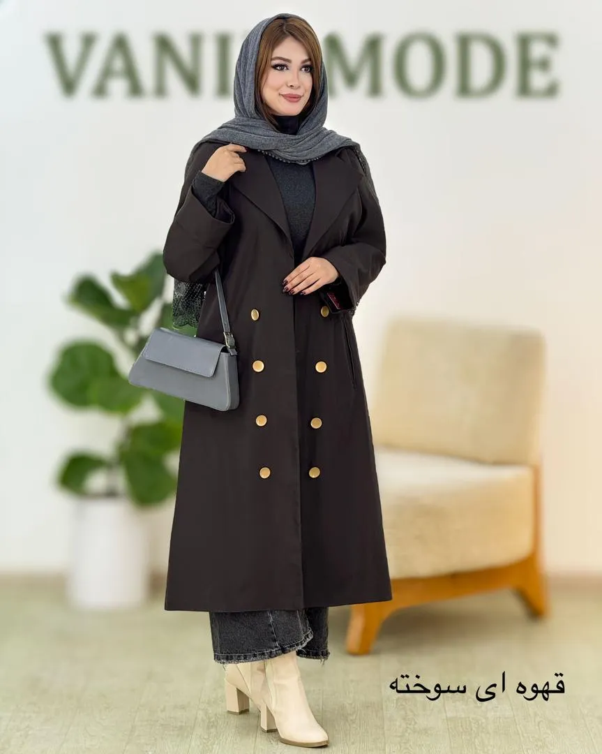 مانتو بلند جیب دار کد h738