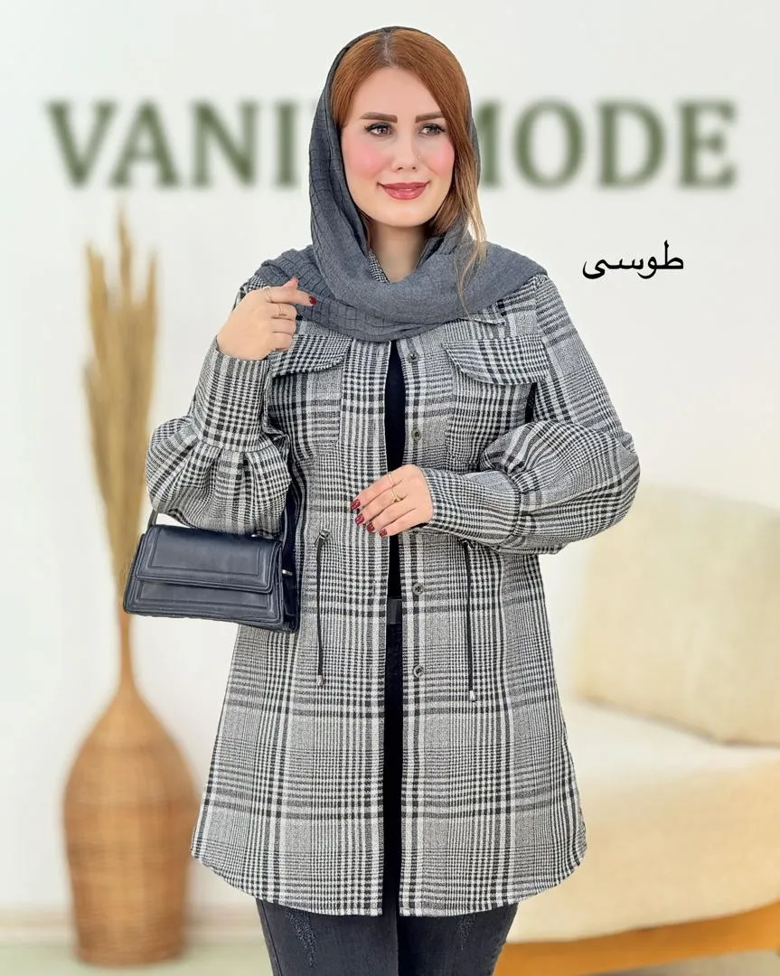 مانتو چهار خونه پاین هلال دار کد h601