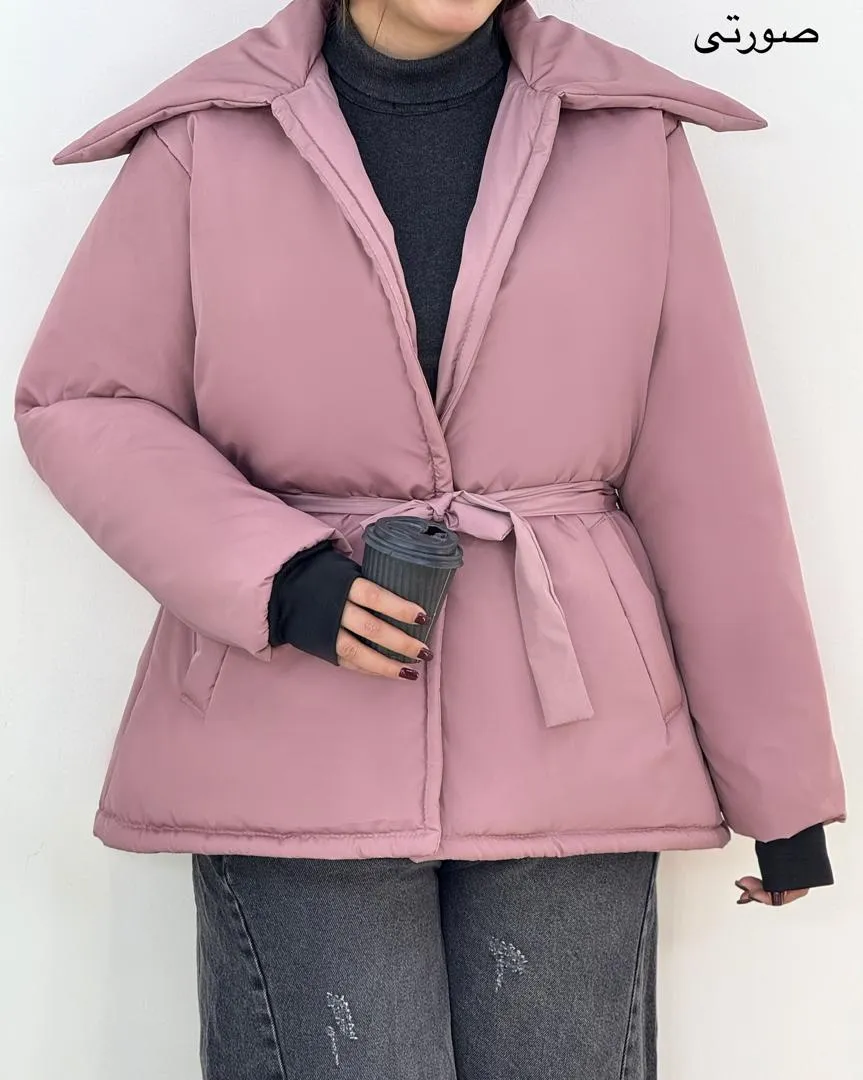 کاپشن جلو جیب یقه پهن کد h611