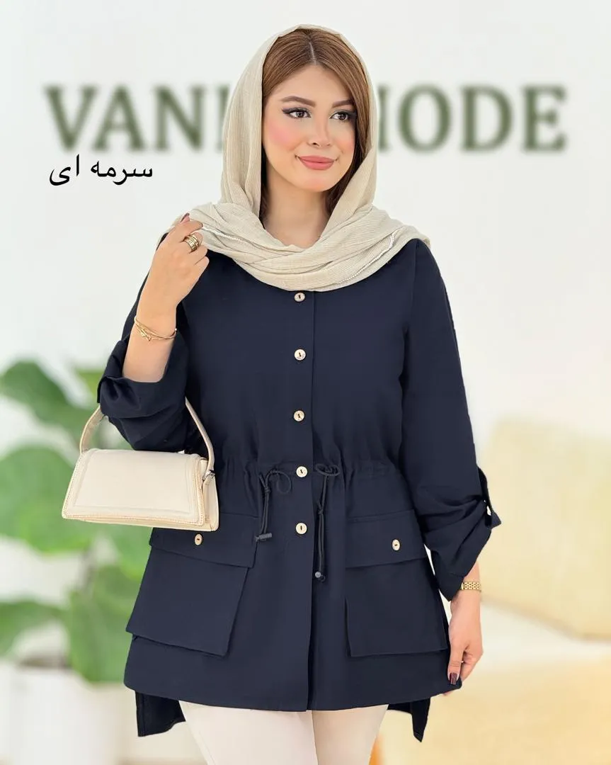 مانتو آستین گت دار کد h378