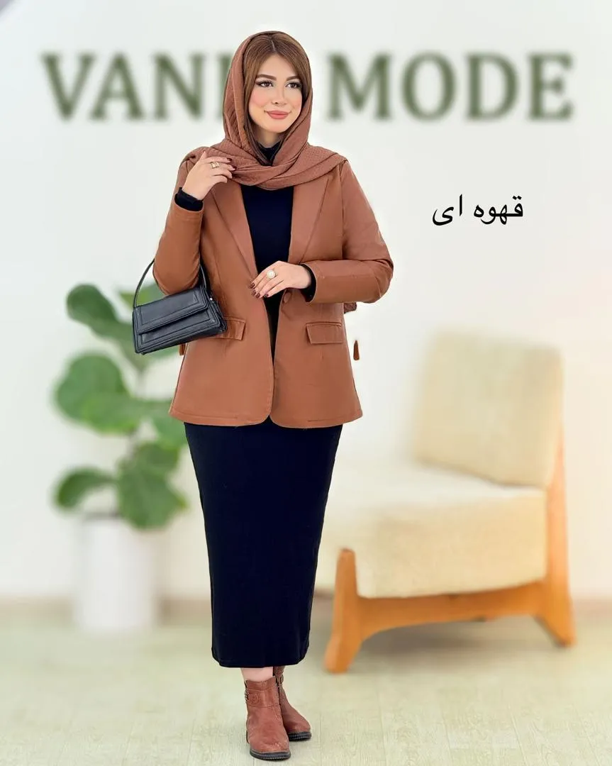 کت چرم آستردار جلو جیب کد H589