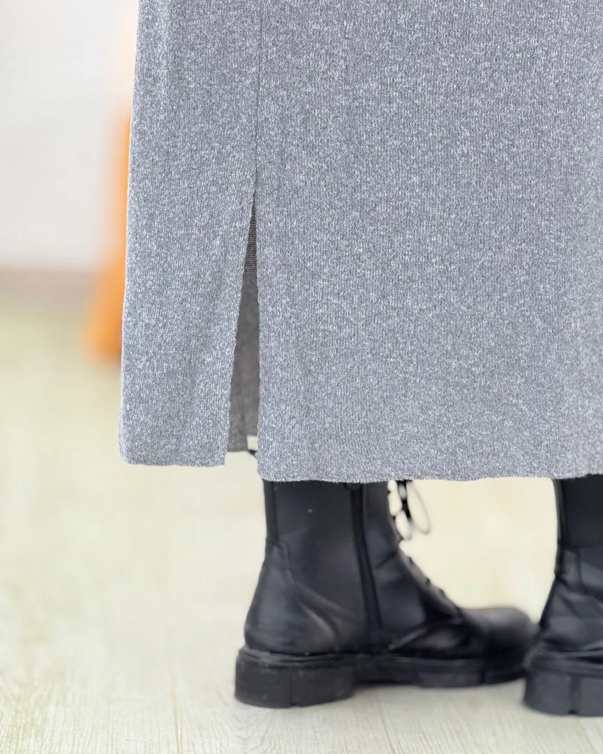 ست بلوز یقه گرد و دامن چاکدار کد h491