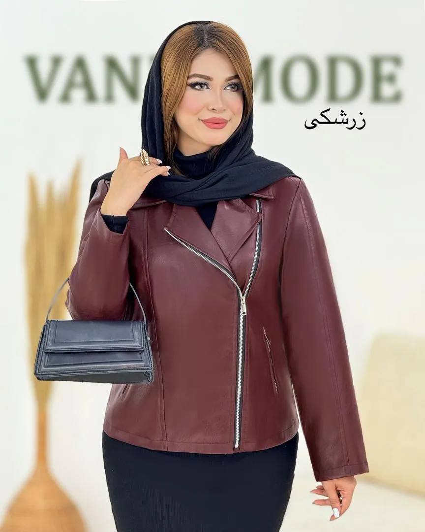 کت چرم زیپ دار کد h759