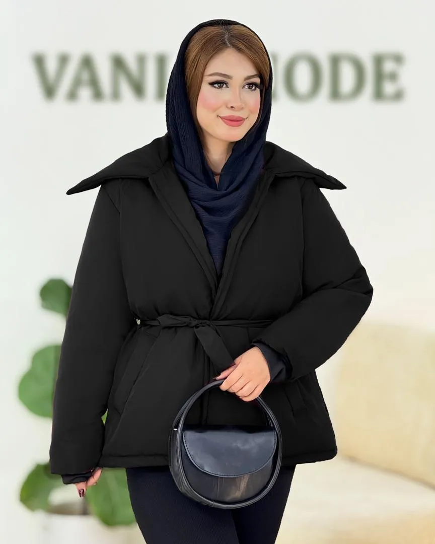 کاپشن جلو جیب یقه پهن کد h611