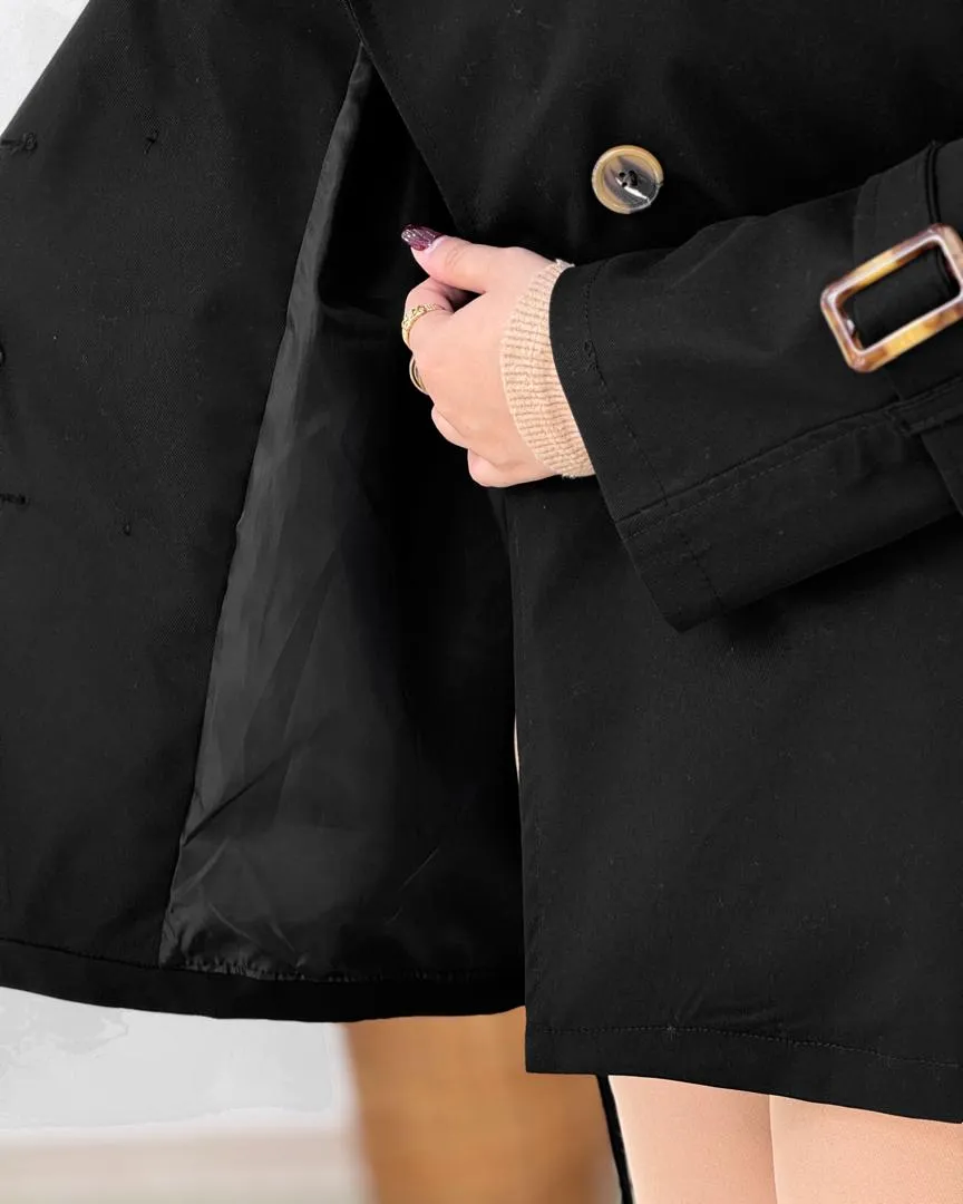 ترنج کت والان دار یقه انگلیسی کد h673