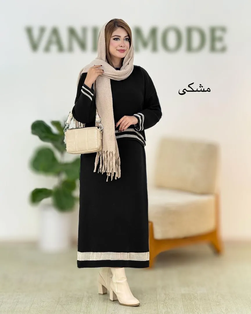 ست بلوز هلالی ودامن کمر کش کد h660