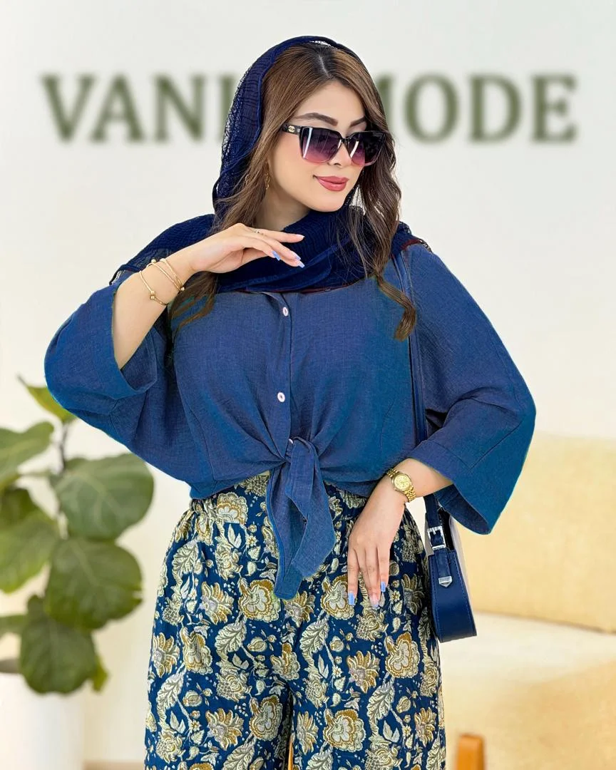 شومیز گره ای پیش بلند پشت کوتاه کد H268