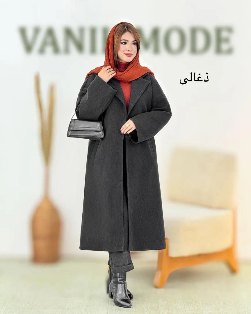 پالتو فوتر بلند جیب دار کد h678