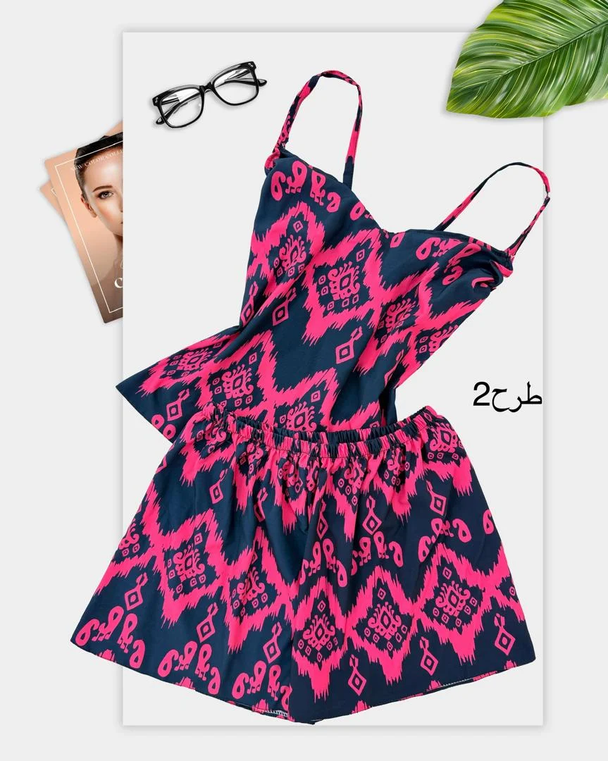 تاپ شلوارک بوگاتی چاپی کدh371