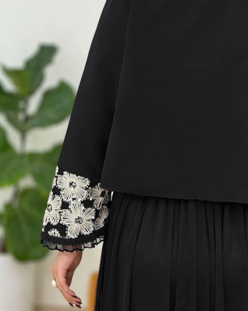 کت پولکدوزی و دامن تور کد H648