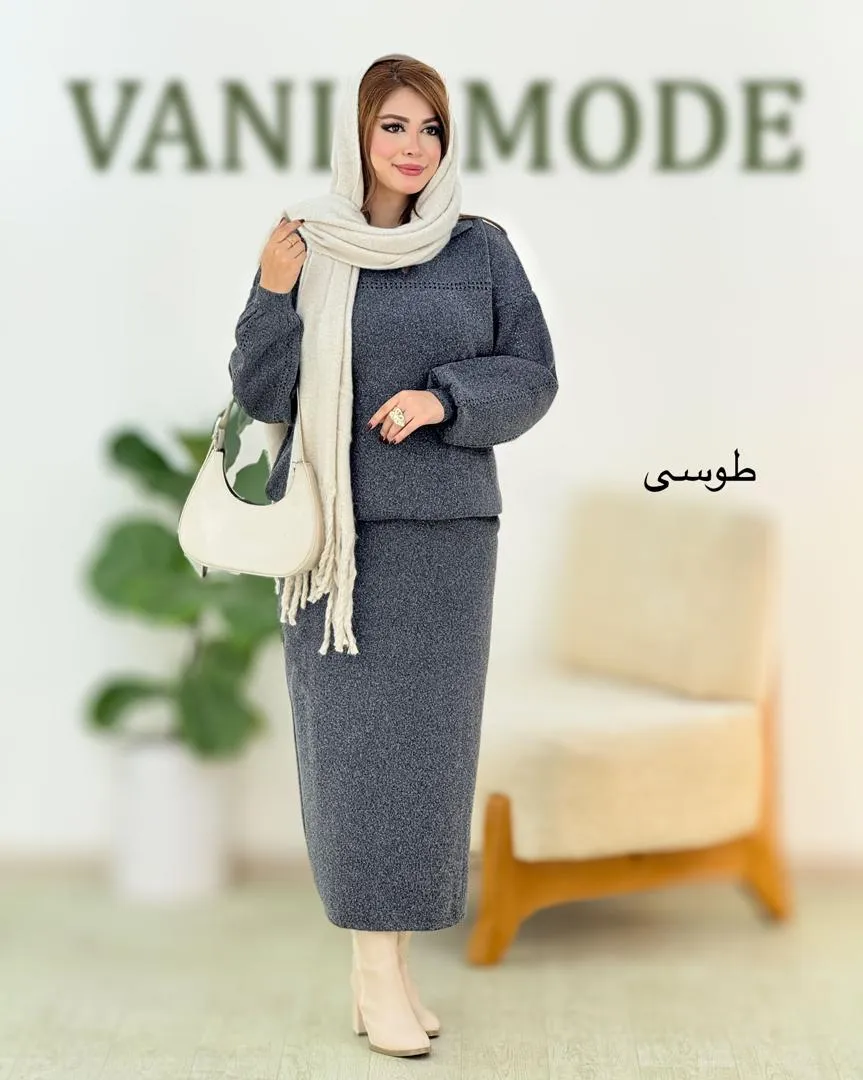 ست بلوز دامن یقه هفت کد h560